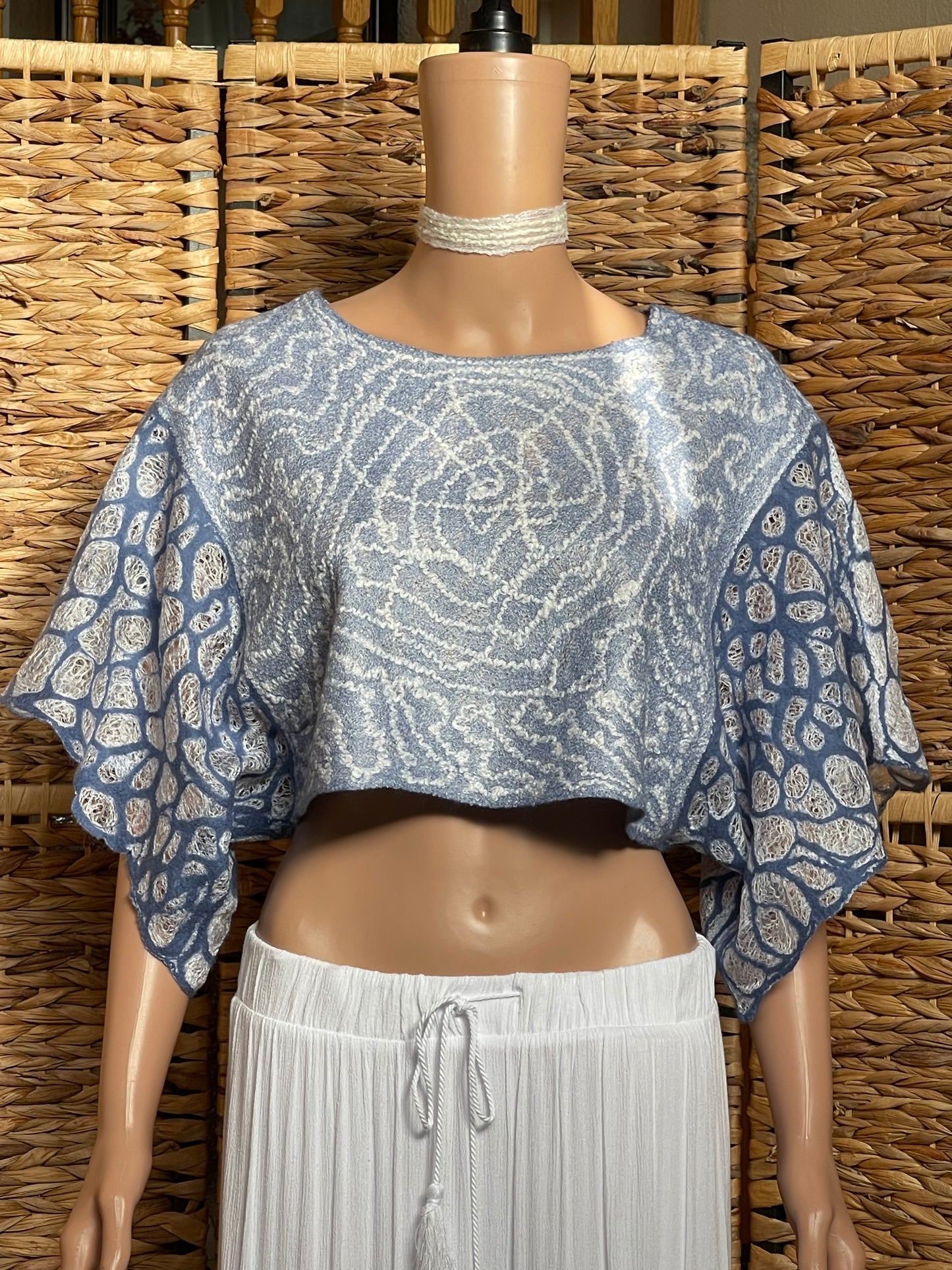 100% Natural Silk Wool Eco-Fashion Top Handmade Nuno Felt Vest Eco Friendly Blouse lightweight Gauze Silk Shirt Women Clothing Garment S-M