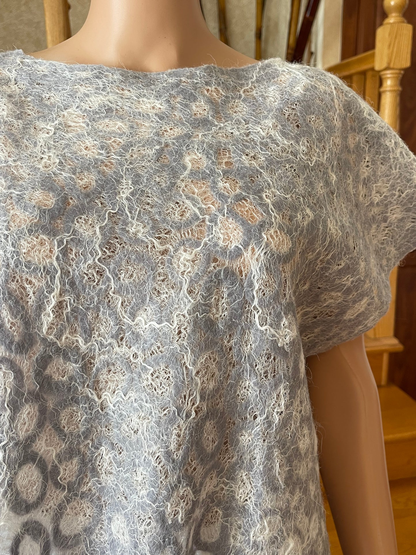 100% Natural Silk Wool Eco-Fashion Top Handmade Nuno Felt Vest Eco Friendly Blouse lightweight Gauze Silk Shirt Women Clothing Garment S-XL