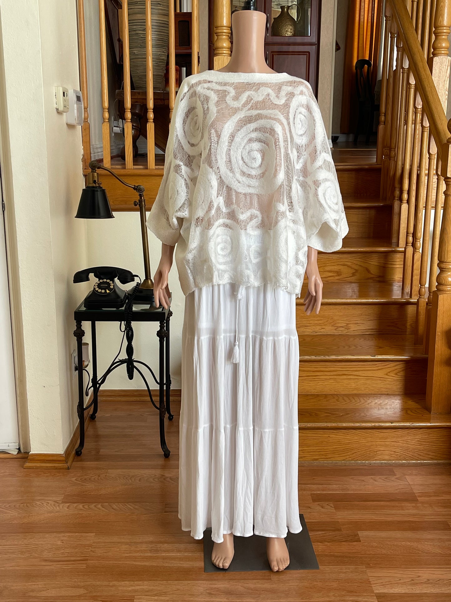 100% Natural Silk Wool Eco-Fashion Top Handmade Nuno Felt Vest Eco Friendly Blouse lightweight Gauze Silk Shirt Women Clothing Garment S-XL