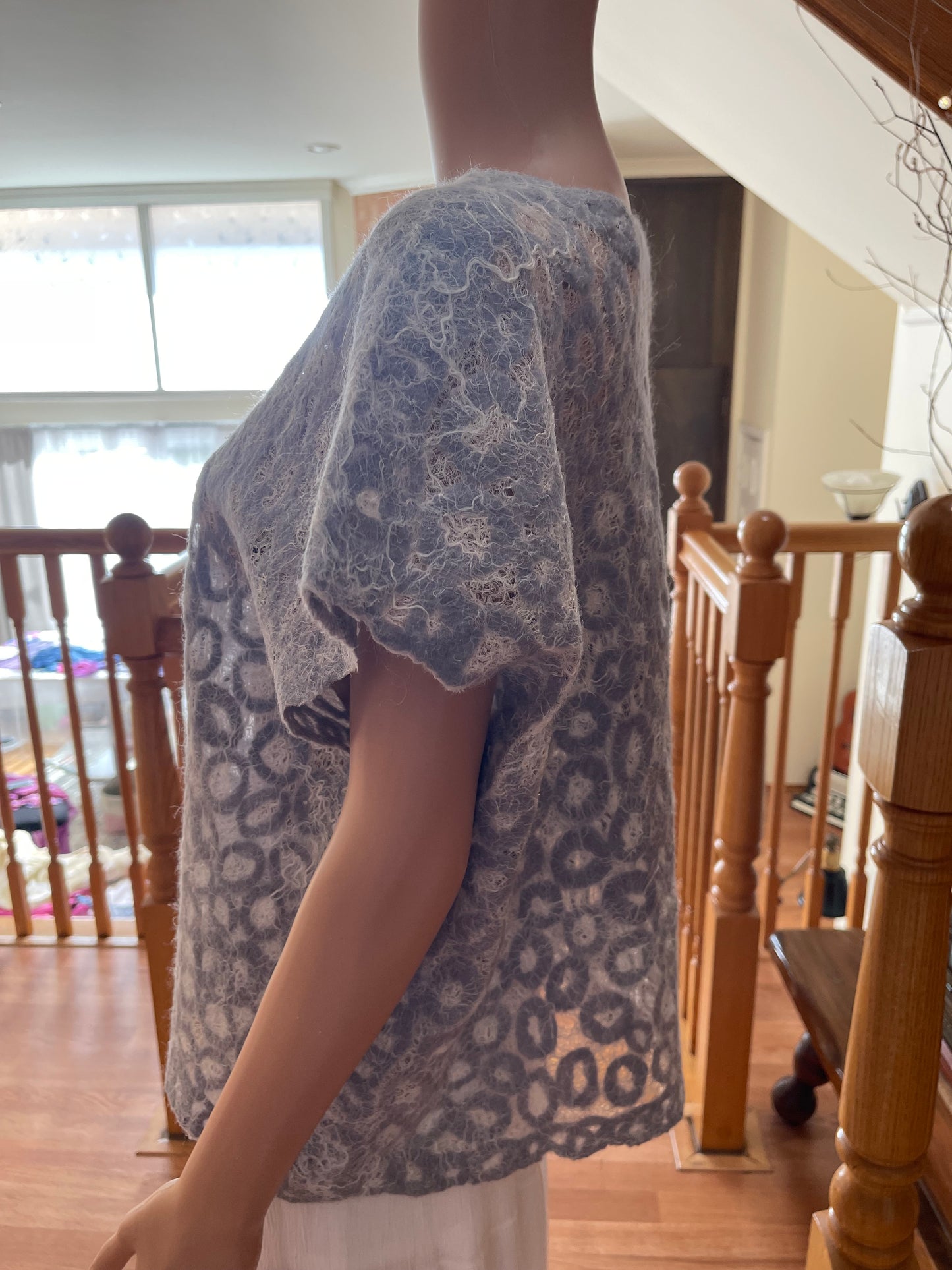 100% Natural Silk Wool Eco-Fashion Top Handmade Nuno Felt Vest Eco Friendly Blouse lightweight Gauze Silk Shirt Women Clothing Garment S-XL
