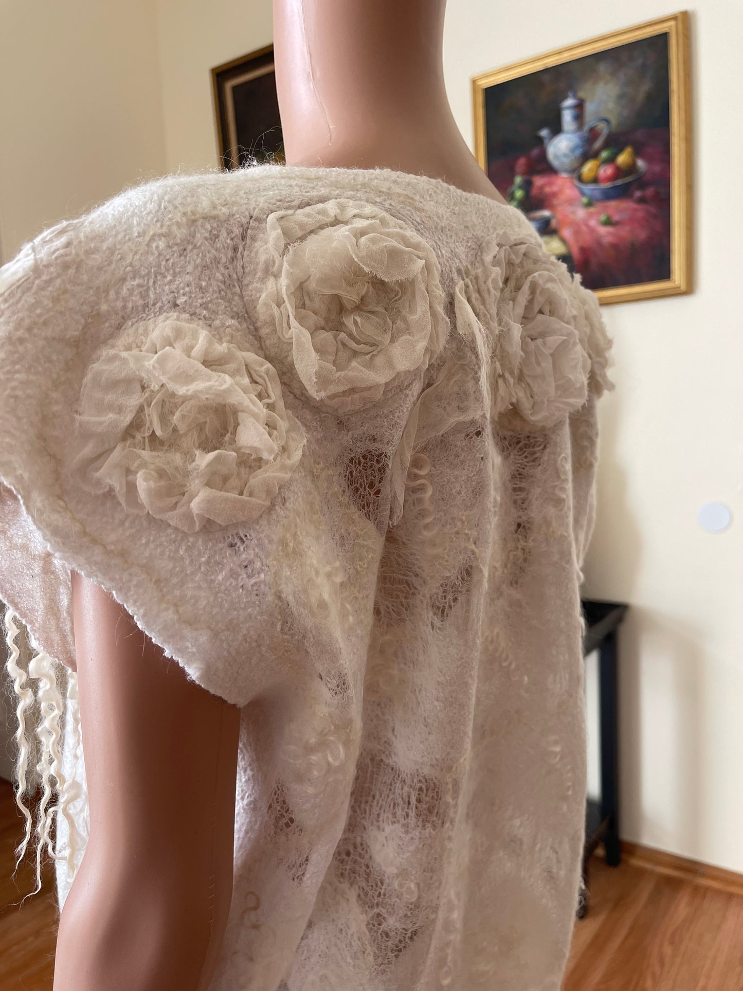 100% Natural Silk Wool Eco-Fashion Top Handmade Nuno Felt Vest Eco Friendly Blouse lightweight Gauze Silk Shirt Women Clothing Garment S-M