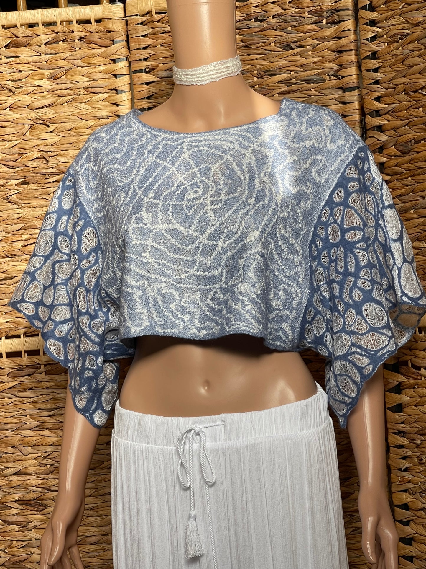 100% Natural Silk Wool Eco-Fashion Top Handmade Nuno Felt Vest Eco Friendly Blouse lightweight Gauze Silk Shirt Women Clothing Garment S-M