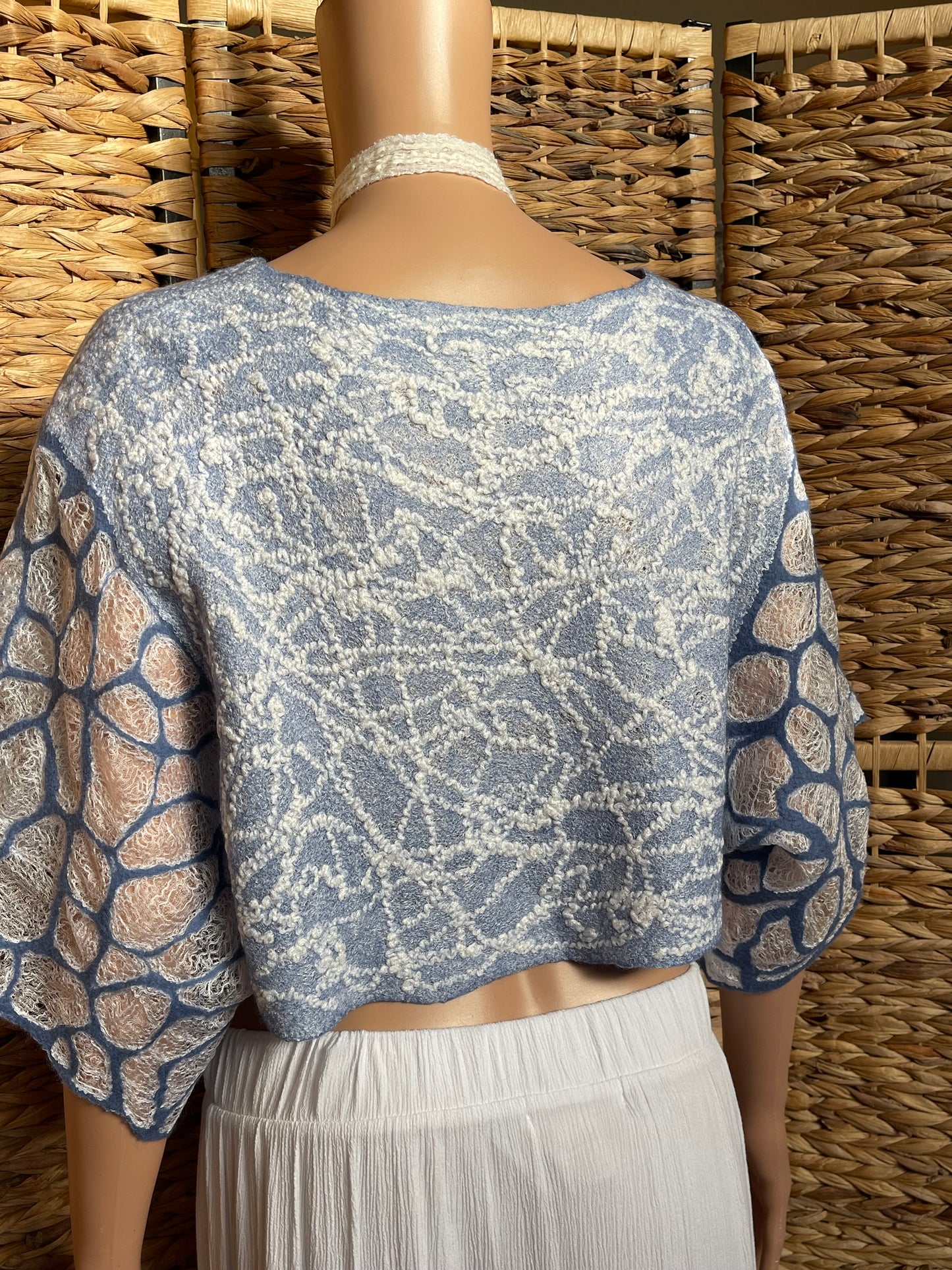 100% Natural Silk Wool Eco-Fashion Top Handmade Nuno Felt Vest Eco Friendly Blouse lightweight Gauze Silk Shirt Women Clothing Garment S-M