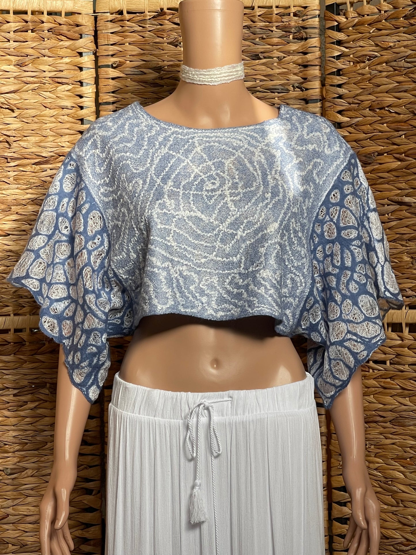100% Natural Silk Wool Eco-Fashion Top Handmade Nuno Felt Vest Eco Friendly Blouse lightweight Gauze Silk Shirt Women Clothing Garment S-M