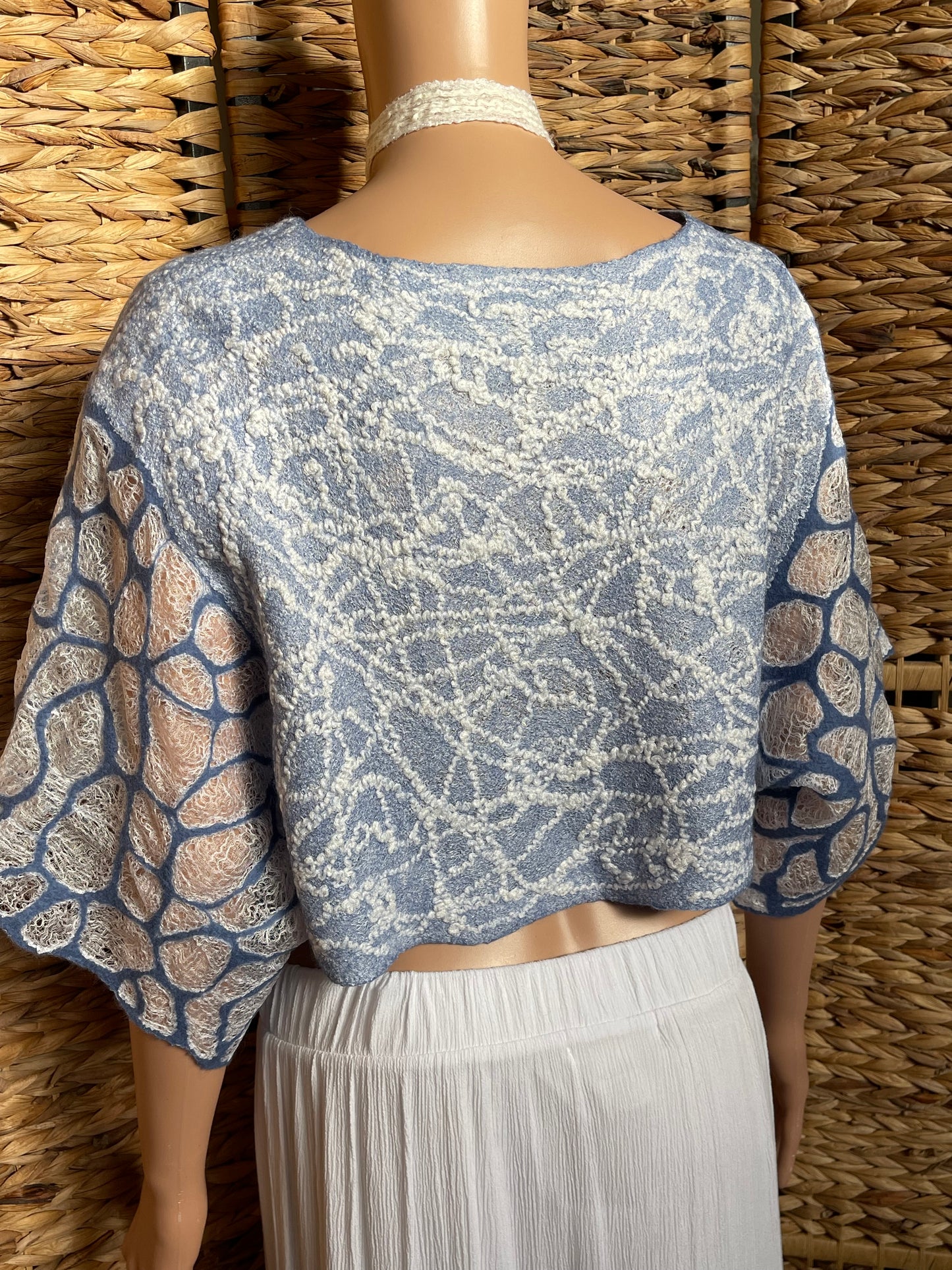 100% Natural Silk Wool Eco-Fashion Top Handmade Nuno Felt Vest Eco Friendly Blouse lightweight Gauze Silk Shirt Women Clothing Garment S-M