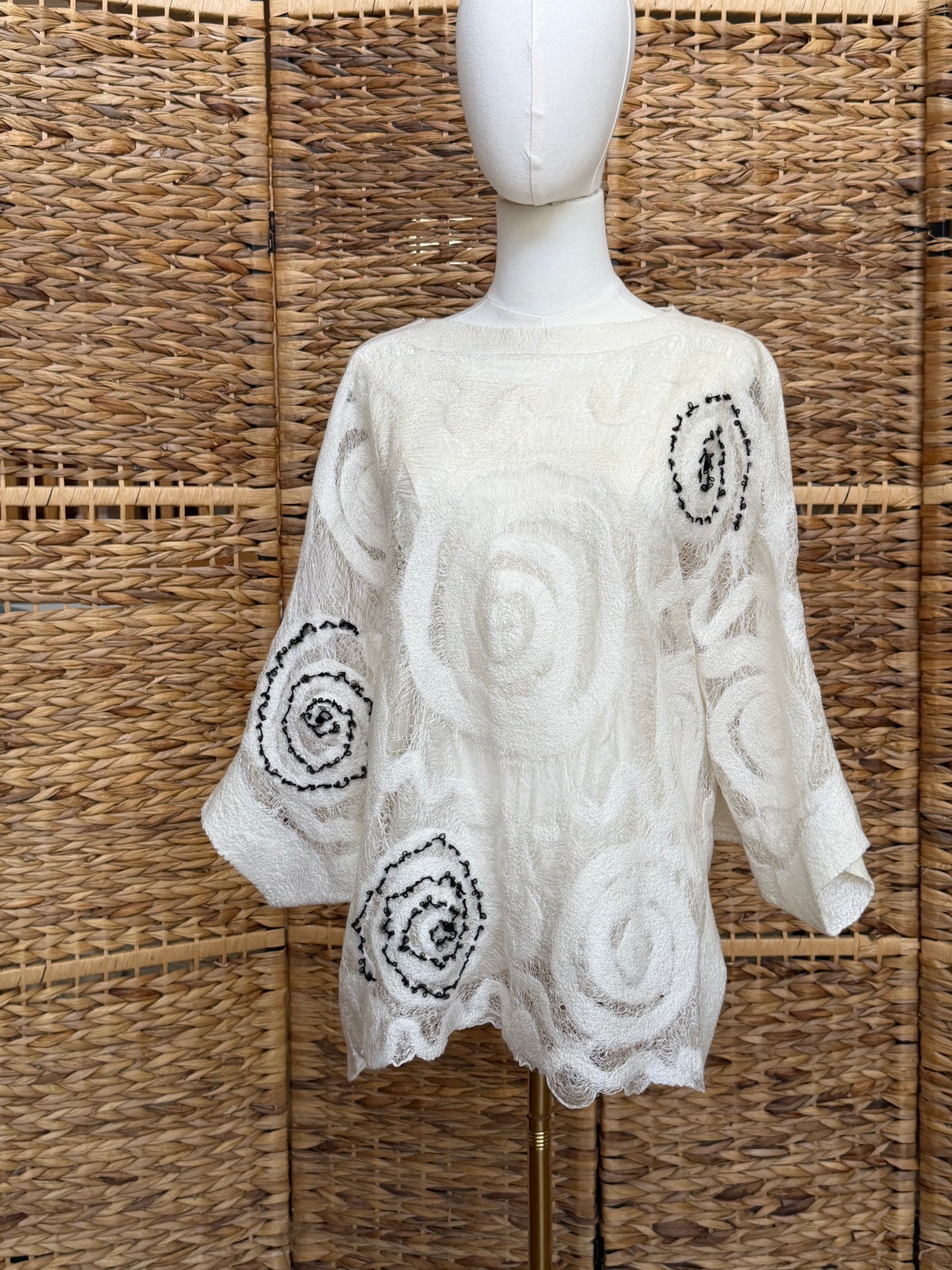 100% Natural Silk Wool Eco-Fashion Top Handmade Nuno Felt Vest Eco Friendly Blouse lightweight Gauze Silk Shirt Women Clothing Garment S-XL