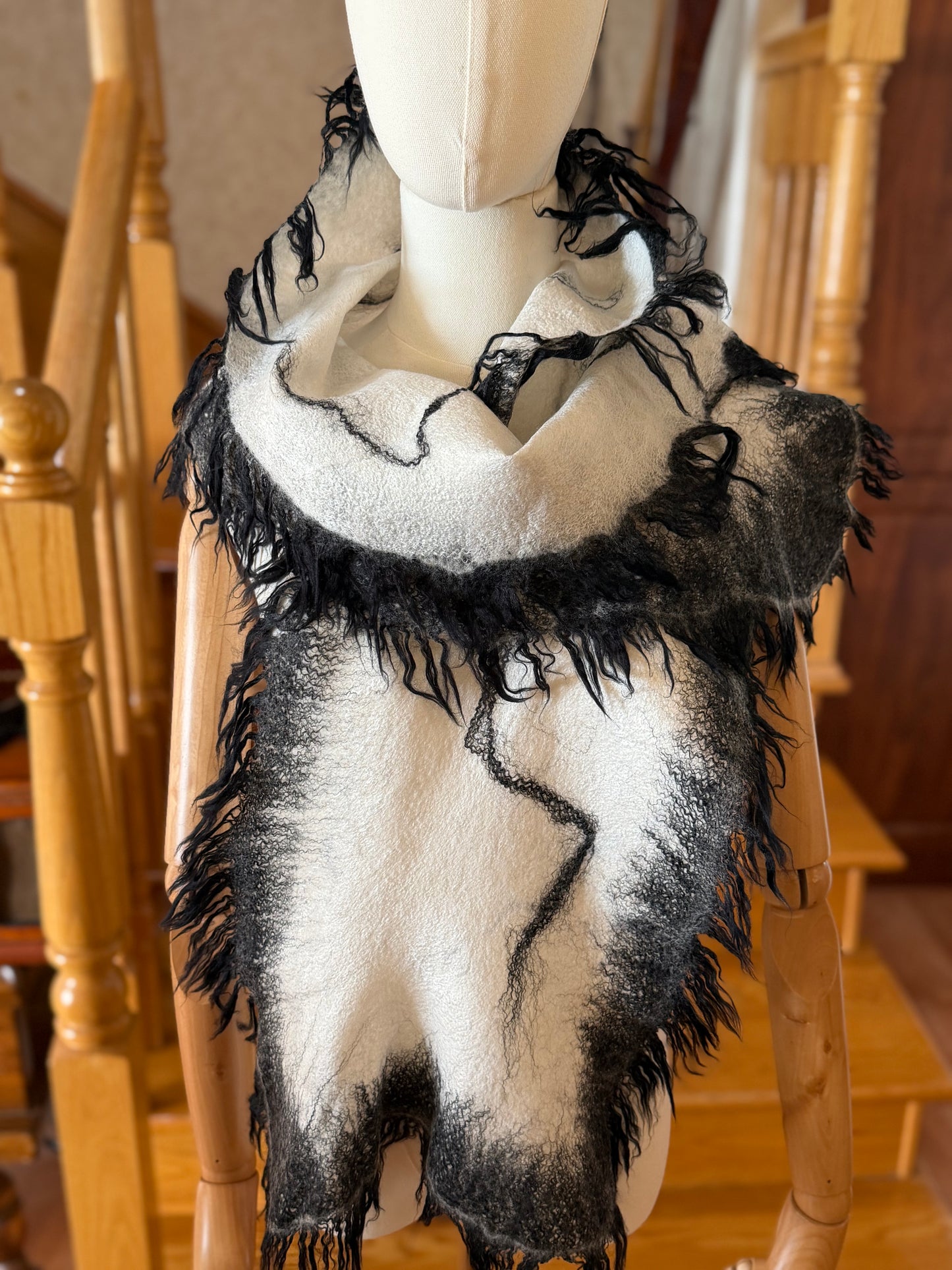 Silk merino wool scarf wrap