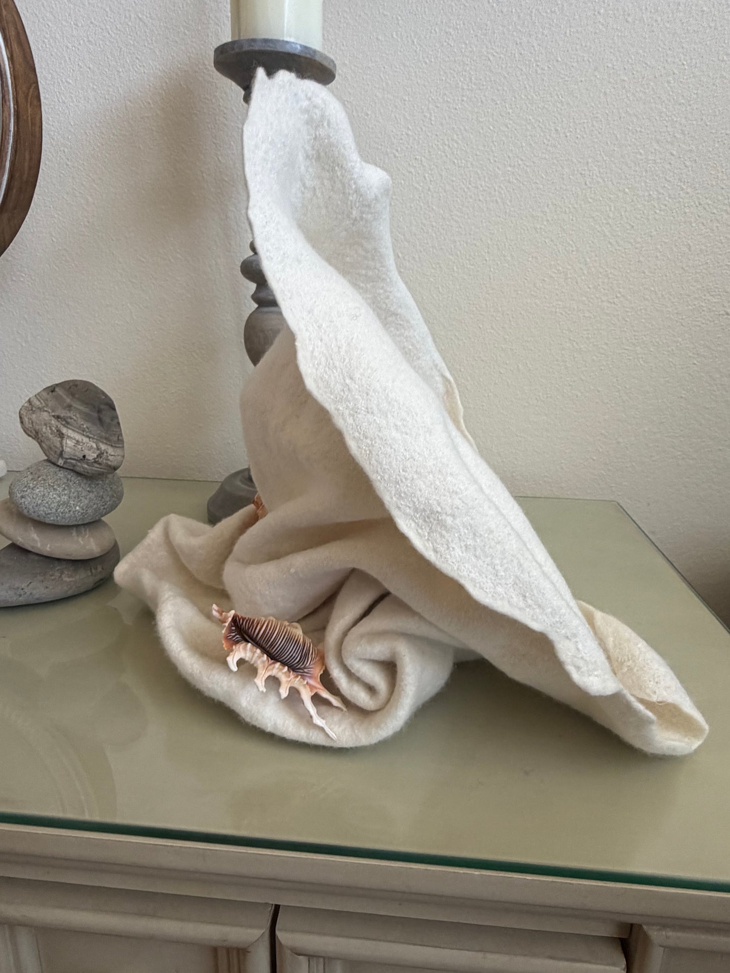 Merino wool art sculpture home decor