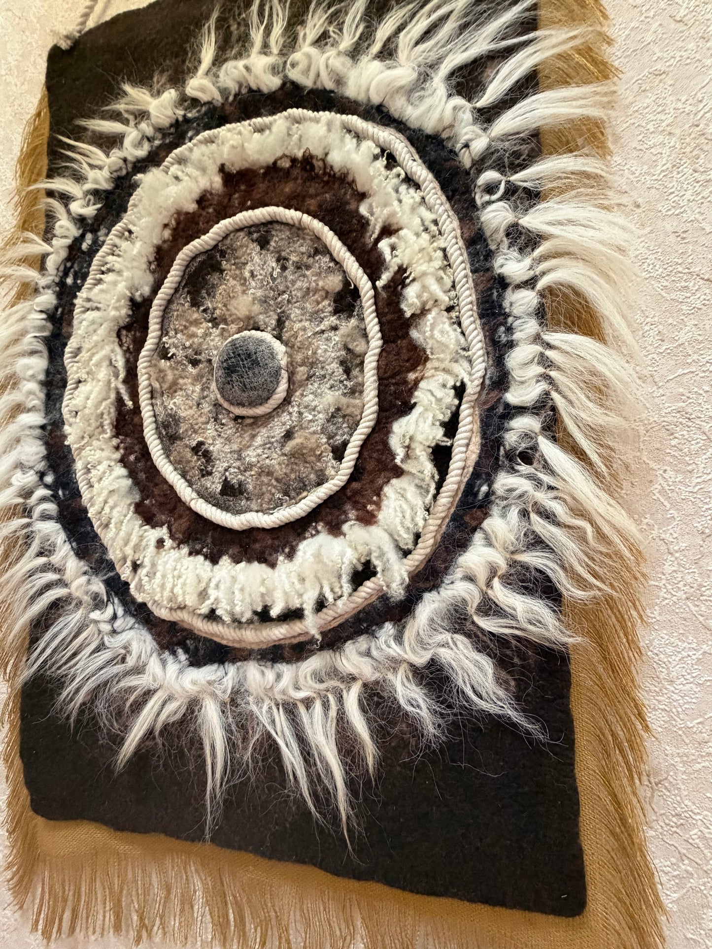 Nuno Felted Wool Wall Art: Boho Tapestry, Eco-Friendly Home Decor