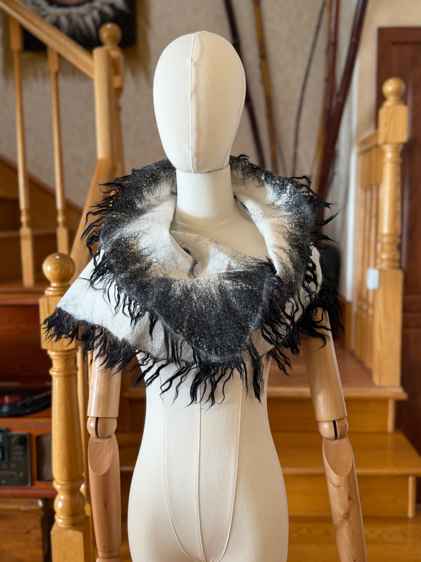 Silk merino wool scarf wrap