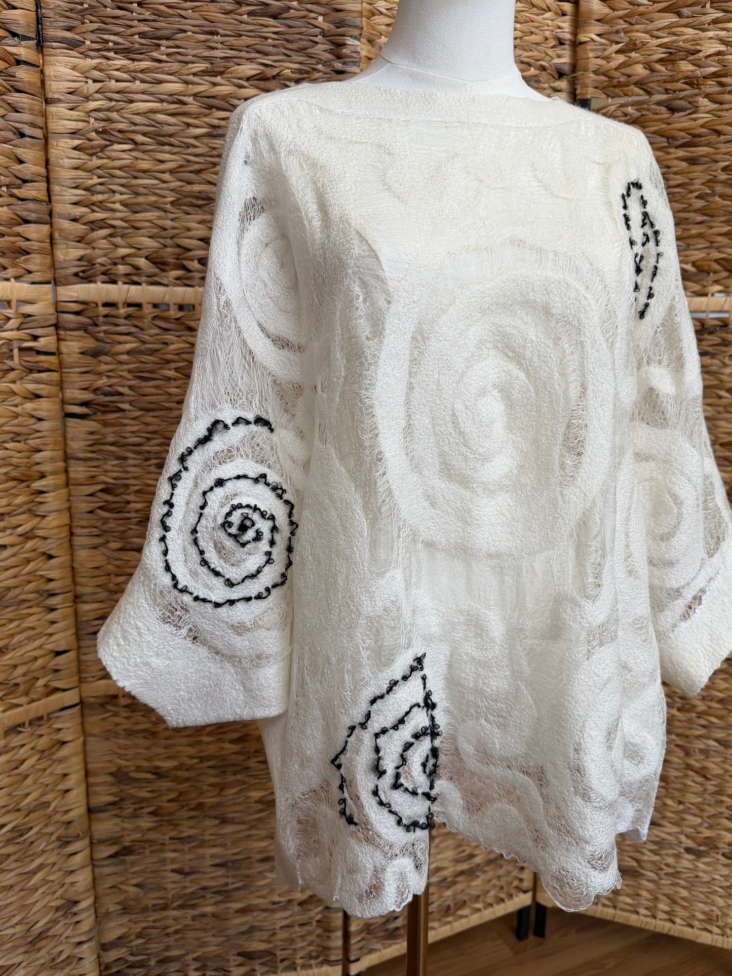 100% Natural Silk Wool Eco-Fashion Top Handmade Nuno Felt Vest Eco Friendly Blouse lightweight Gauze Silk Shirt Women Clothing Garment S-XL