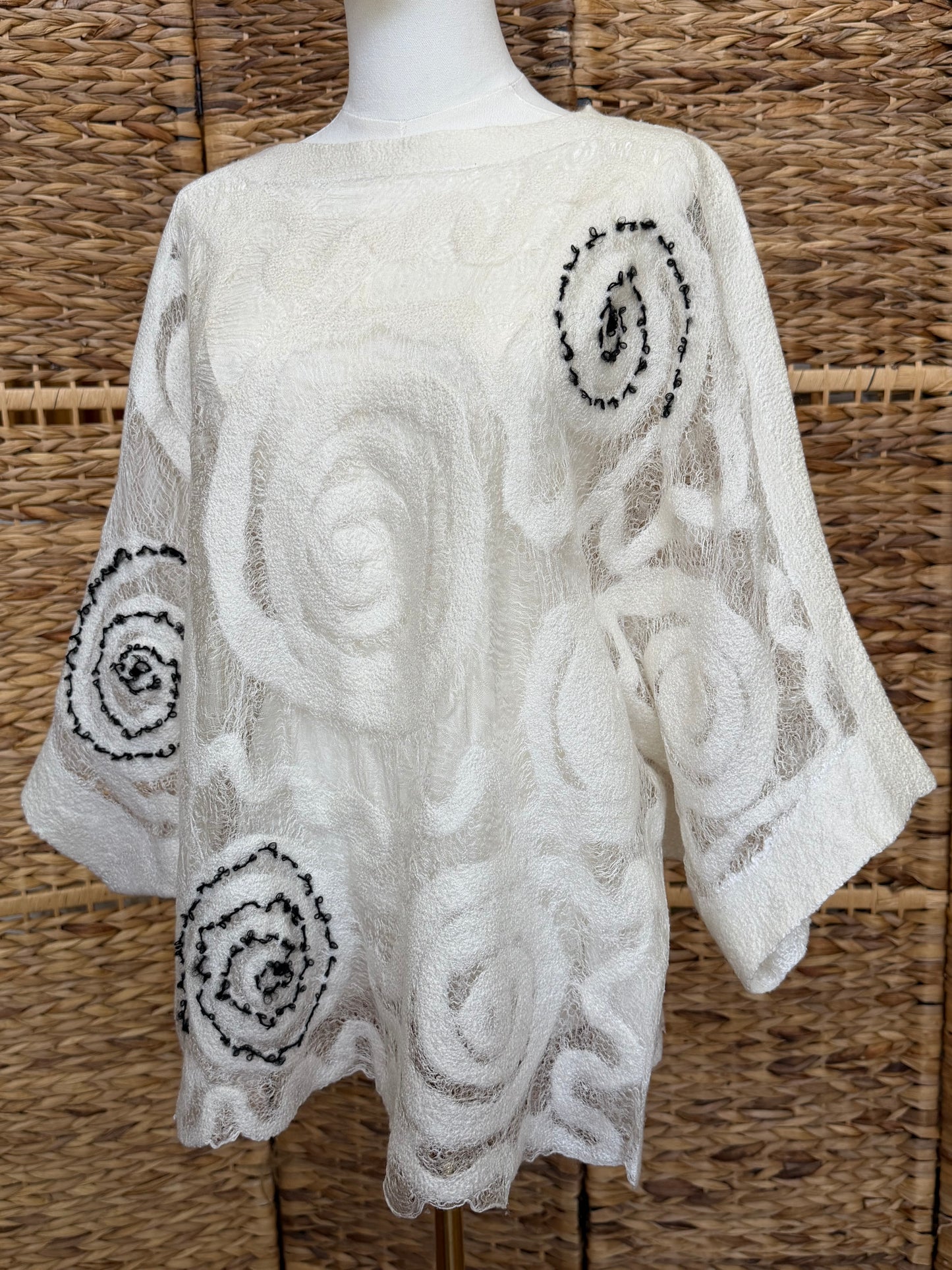 100% Natural Silk Wool Eco-Fashion Top Handmade Nuno Felt Vest Eco Friendly Blouse lightweight Gauze Silk Shirt Women Clothing Garment S-XL