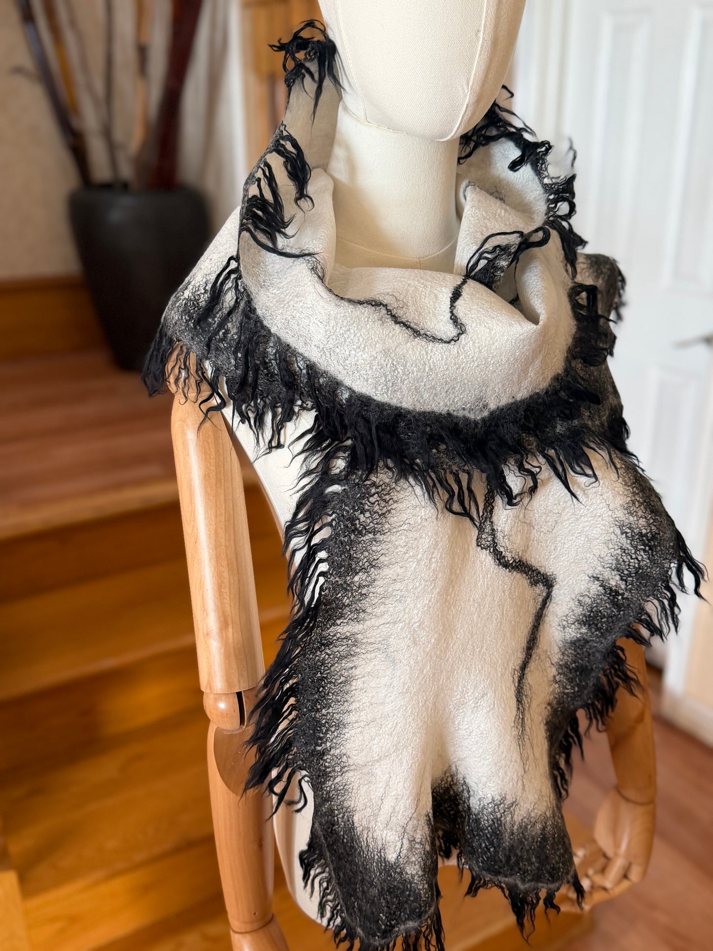 Silk merino wool scarf wrap
