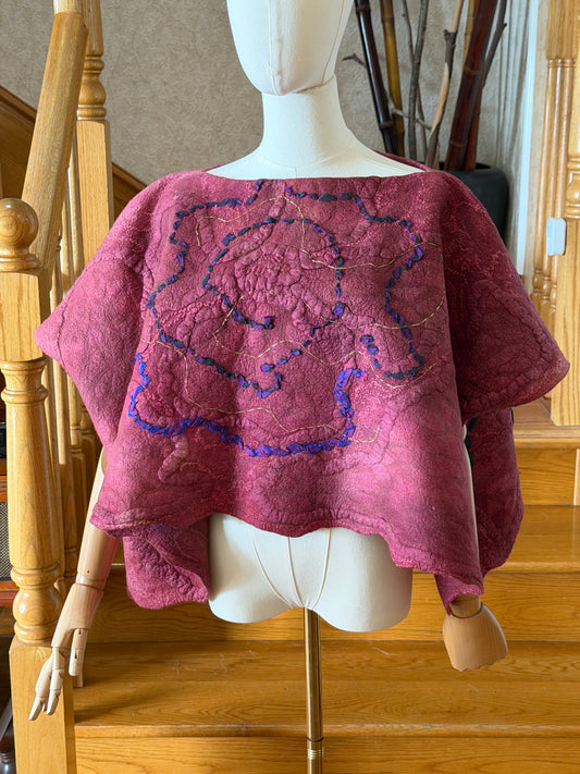 Merino wool and silk Top One Size S-XL