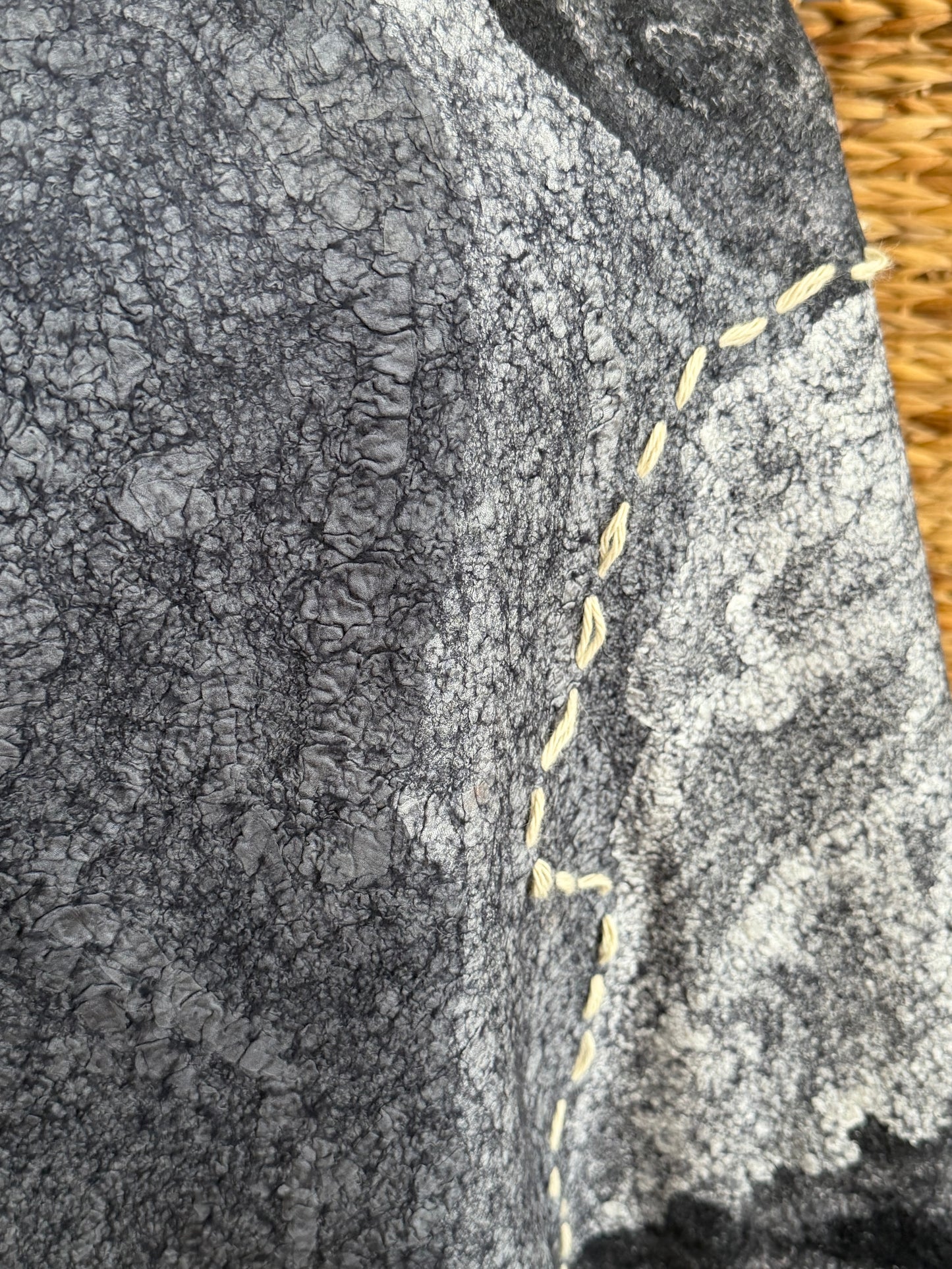 100% Natural Fibers Eco-Fashion Handmade Nuno Felted Silk Wool Eco Friendly Wearable Art Sweater Top Tunic Blouse Sweatshirt  One Size S-XL