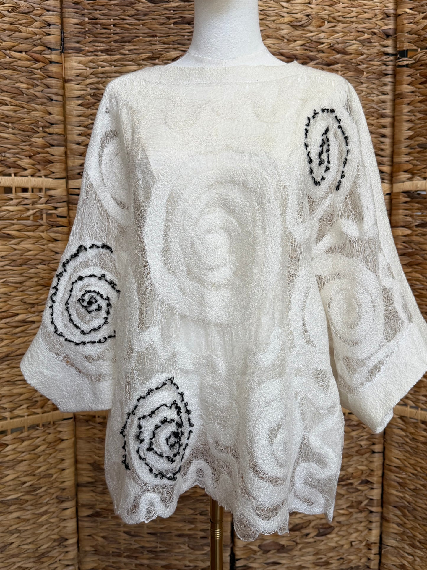 100% Natural Silk Wool Eco-Fashion Top Handmade Nuno Felt Vest Eco Friendly Blouse lightweight Gauze Silk Shirt Women Clothing Garment S-XL