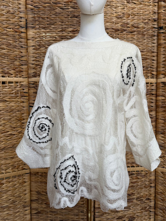 100% Natural Silk Wool Eco-Fashion Top Handmade Nuno Felt Vest Eco Friendly Blouse lightweight Gauze Silk Shirt Women Clothing Garment S-XL